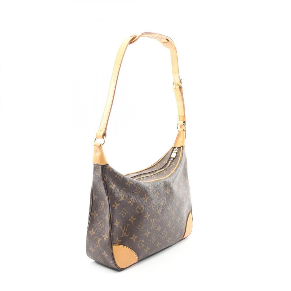 Louis Vuitton Bag Leather Monogram Brown Shoulder Boulogne Canvas